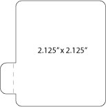 die line for 2.12"x2.125" custom shaped label