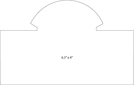 die line for special shaped label 6.3"x4"