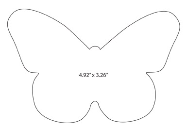 die line for 4.92"x3.26" butterfly shaped label or sticker