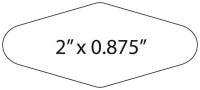 die line for 2"x0.875" special shaped label