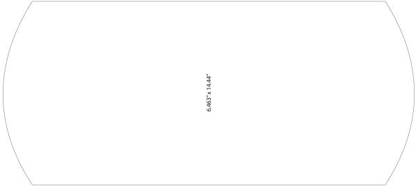 special shaped die line 6.463"x14.44"