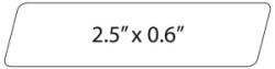 special shaped die line 2.5"x0.6"