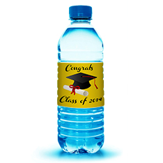 Graduation Water Bottle Labels from Lightning Labels